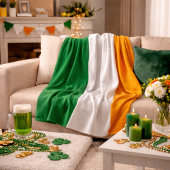 Classic Irish Tricolor Inspired  Fleece Deken