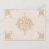 Classic Islamitisch Bloemen Bruiloft Informatie Ka Informatiekaartje (Achterkant)