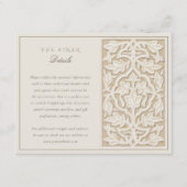 Classic Islamitisch Bloemen Bruiloft Informatie Ka Informatiekaartje (Voorkant)