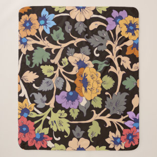 Classic Islamitisch: Bloemen naadloos Ornament Sherpa Deken