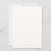 Classic Ivory and Gold Border Timeless Wedding Kaart (Achterkant)