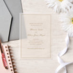 Classic Ivory and Gold Wedding Save the Date Vellum Uitnodigingen<br><div class="desc">A classic and timeless design.</div>