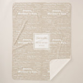 Classic Ivory Lettering Mother’s Day Personalized Sherpa Deken (Voorkant)