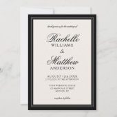 Classic Ivory Old Money Wedding Kaart (Voorkant)