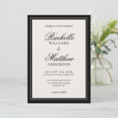 Classic Ivory Old Money Wedding Kaart (Staand voorkant)