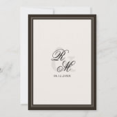 Classic Ivory Old Money Wedding Kaart (Achterkant)