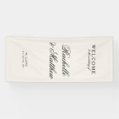 Classic Ivory Old Money Wedding Welcome Spandoek (Horizontaal)