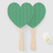 Classic Jade Green Glitter Style Vertical Stripes Handwaaier (Voorkant en achterkant)