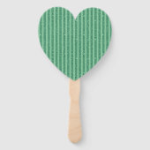 Classic Jade Green Glitter Style Vertical Stripes Handwaaier (Voorkant)