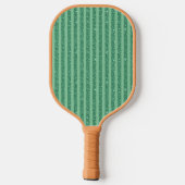 Classic Jade Green Glitter Style Vertical Stripes Pickleball Paddle (Achterkant)