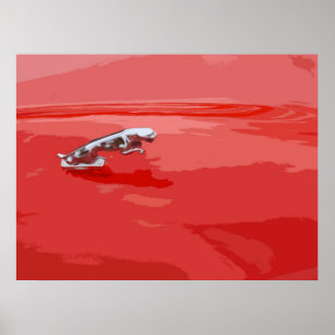 CLASSIC JAGUAR BONNET MASCOT POSTER