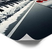 Classic Japanese Rising Sun Art Painting White JDM Poster (Hoek)