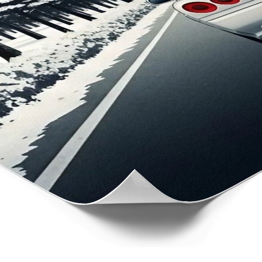 Classic Japanese Rising Sun Art Painting White JDM Poster (Hoek)