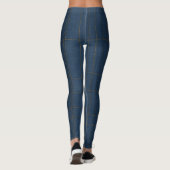 "Classic Jean Pattern Texture" Leggings (Achterkant)