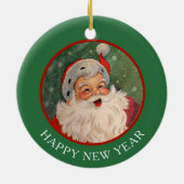 Classic Jolly Santa Claus Kerstmis Keramisch Ornament (Achterkant)