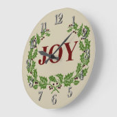 CLASSIC JOY HOLLY EN BERRIES WRATH PATTERN GROTE KLOK (Hoek)