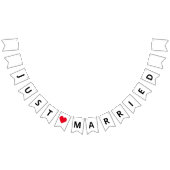 Classic Just Married Aankondiging Vlaggetjes (Alle)