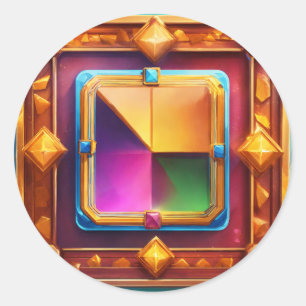 Classic Kaart Symbolen voor Slot Game Ronde Sticker