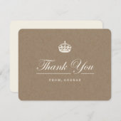 Classic Keep Calm Brown Kraft 40ste verjaardagsfee Bedankkaart (Voorkant / Achterkant)