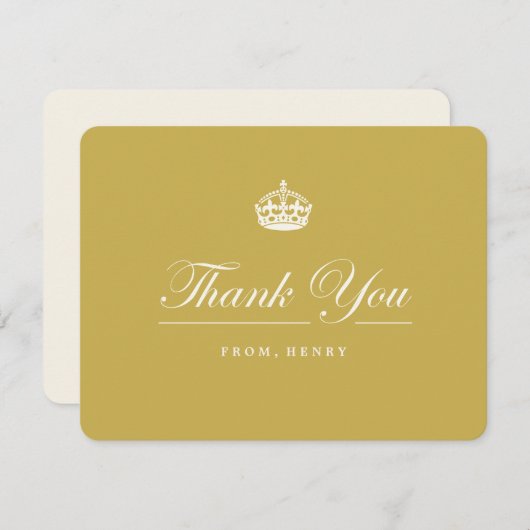 Classic Keep Calm Gold Elegant 60ste verjaardagsfe Bedankkaart (Voorkant / Achterkant)