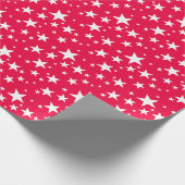 Classic Kerst Rode Sjabloon Witte Sterren Trendy Cadeaupapier (Hoek)
