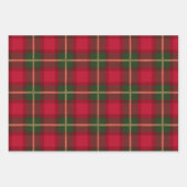 Classic Kerst Rood Groen Plaid Tartan Feestelijk Inpakpapier Vel (Voorkant 3)