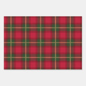 Classic Kerst Rood Groen Plaid Tartan Feestelijk Inpakpapier Vel (Voorkant 2)