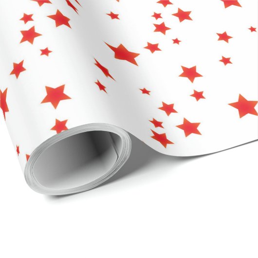 Classic Kerst Rood Wit Sterren Gift Cadeaupapier (Rol Hoek)
