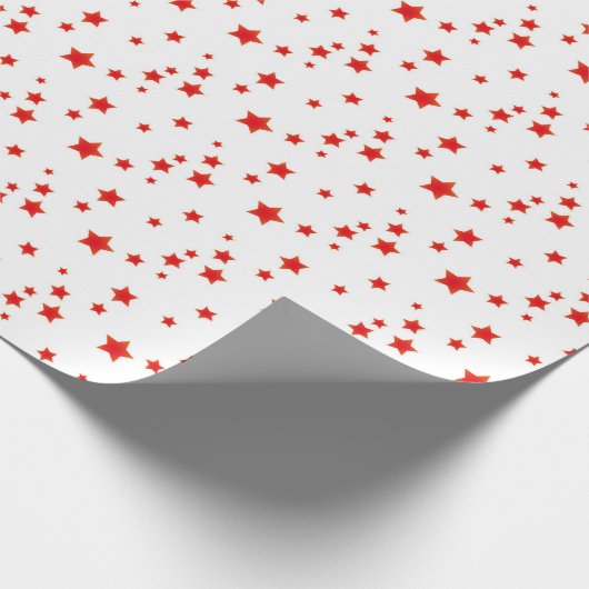 Classic Kerst Rood Wit Sterren Gift Cadeaupapier (Hoek)