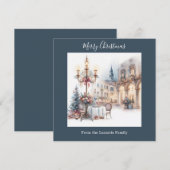 Classic Kerst Waterverf Afbeelding Feestdagenkaart (Voorkant / Achterkant)