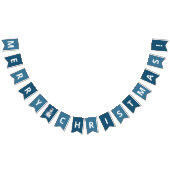 Classic Kerst Waterverf Blauw Sneeuwman Vlaggetjes (Alle)