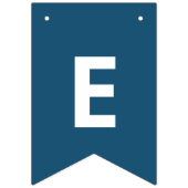 Classic Kerst Waterverf Blauw Sneeuwman Vlaggetjes (Tweede vlag)