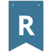 Classic Kerst Waterverf Blauw Sneeuwman Vlaggetjes (Derde vlag)