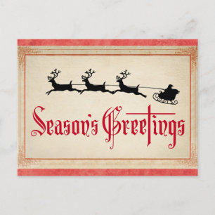  Classic Kerstmis Santa Seizoenen Groeten Briefkaart