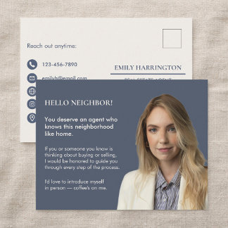 Classic Key Introduction Gray Real Estate Agent Po Briefkaart