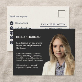 Classic Key Introduction Neutral Real Estate Agent Briefkaart