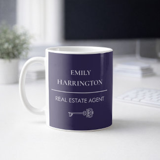 Classic Key Purple Real Estate Agent Koffiemok