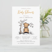 Classic Klein Beer Baby shower Kaart (Staand voorkant)