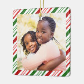 Classic Kleuren Kerst Foto Keramisch Ornament (Links)