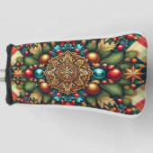 /Classic kleurrijke kerst Golfheadcover (Voorkant)