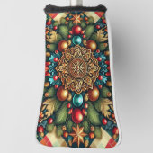 /Classic kleurrijke kerst Golfheadcover (Draai 90)