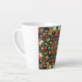 /Classic kleurrijke kerst Latte Mok (Linkerhoek)