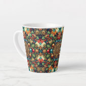 /Classic kleurrijke kerst Latte Mok (Linkerhoek)