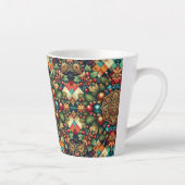 /Classic kleurrijke kerst Latte Mok (Rechts)