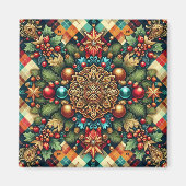 /Classic kleurrijke kerst Magneet (Voorkant)