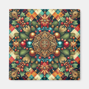 /Classic kleurrijke kerst Magneet