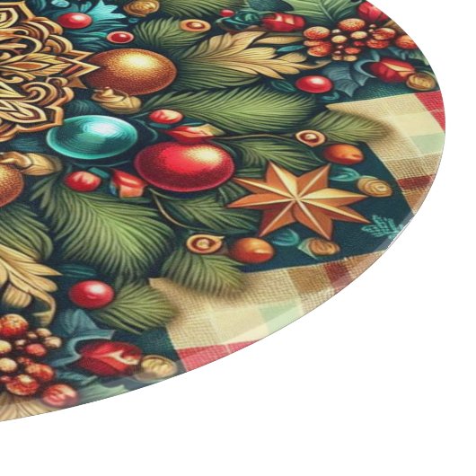 /Classic kleurrijke kerst Snijplank (Hoek)