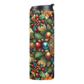 /Classic kleurrijke kerst Thermosbeker (Gedraaid links)