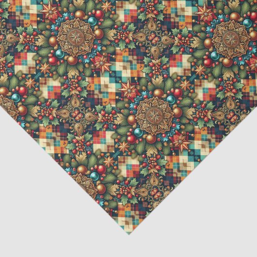 /Classic kleurrijke kerst Tissuepapier (Detail)