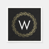 Classic Krans BEWERKBARE KLEUR Afstuderen servette Servetten (Voorkant)